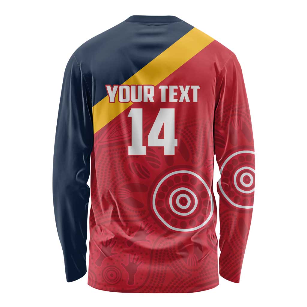 Custom South Australia Cricket Long Sleeve Shirt Go Champions - Aboriginal Art