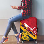 Custom South Australia Cricket Luggage Cover Go Champions - Aboriginal Art