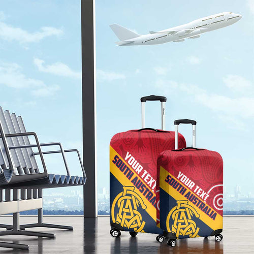 Custom South Australia Cricket Luggage Cover Go Champions - Aboriginal Art