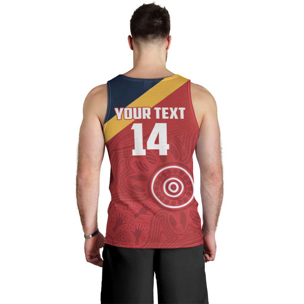 Custom South Australia Cricket Men Tank Top Go Champions - Aboriginal Art