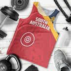 Custom South Australia Cricket Men Tank Top Go Champions - Aboriginal Art
