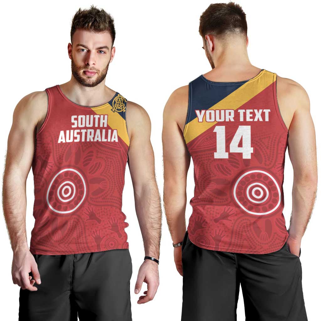 Custom South Australia Cricket Men Tank Top Go Champions - Aboriginal Art