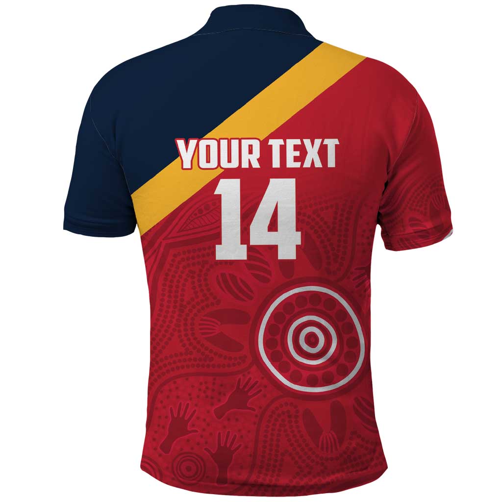 Custom South Australia Cricket Polo Shirt Go Champions - Aboriginal Art