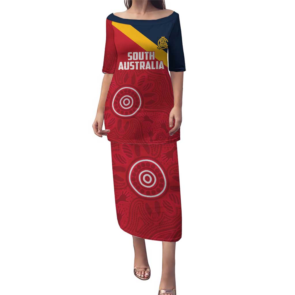 Custom South Australia Cricket Puletasi Go Champions - Aboriginal Art