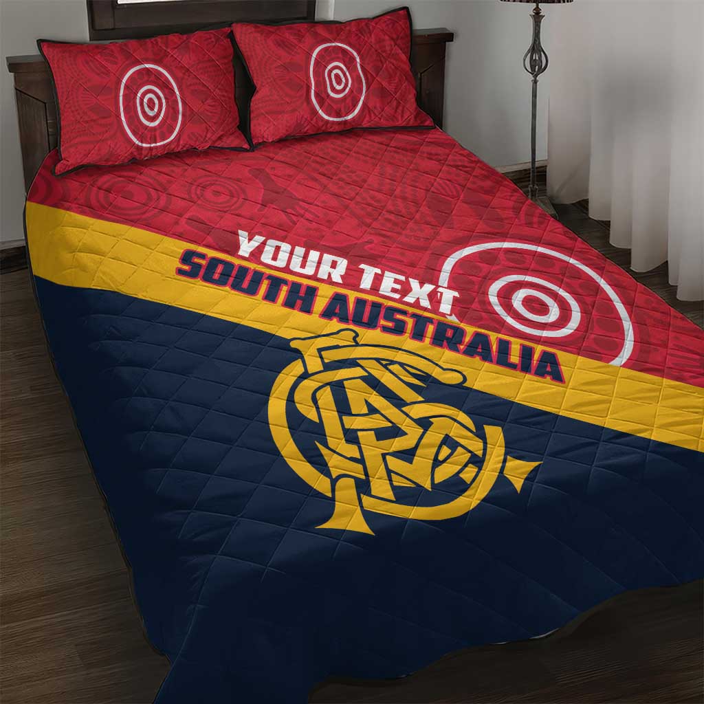 Custom South Australia Cricket Quilt Bed Set Go Champions - Aboriginal Art