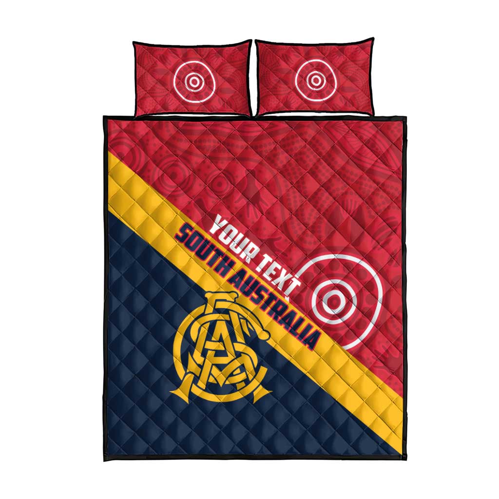 Custom South Australia Cricket Quilt Bed Set Go Champions - Aboriginal Art