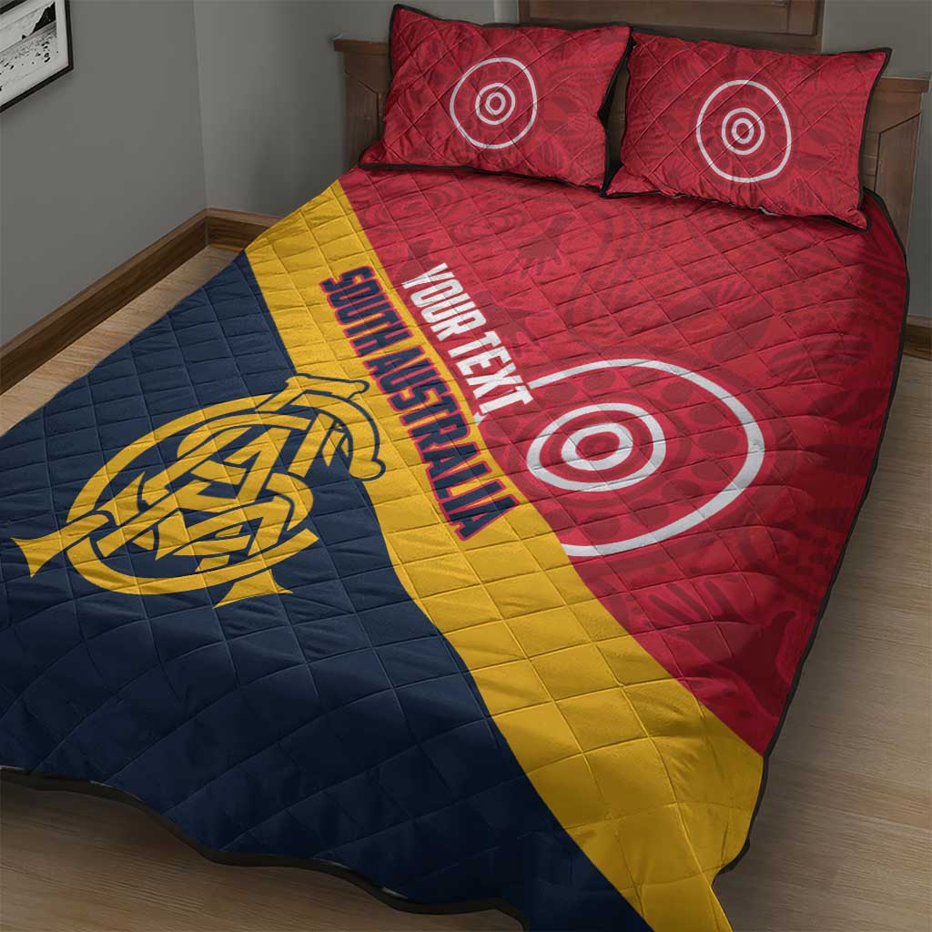 Custom South Australia Cricket Quilt Bed Set Go Champions - Aboriginal Art