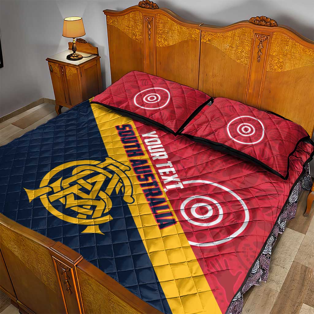 Custom South Australia Cricket Quilt Bed Set Go Champions - Aboriginal Art