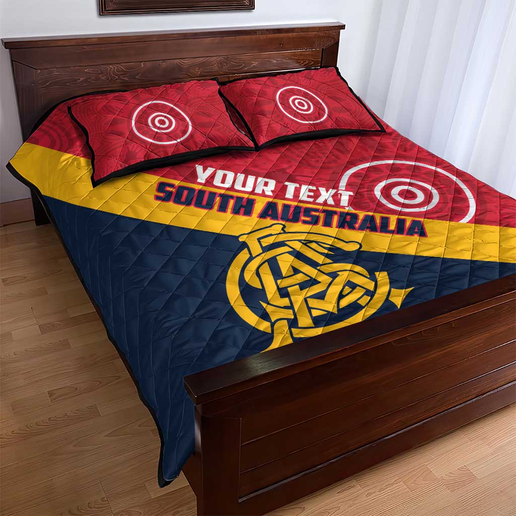 Custom South Australia Cricket Quilt Bed Set Go Champions - Aboriginal Art