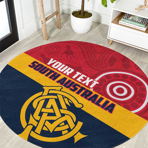 Custom South Australia Cricket Round Carpet Go Champions - Aboriginal Art
