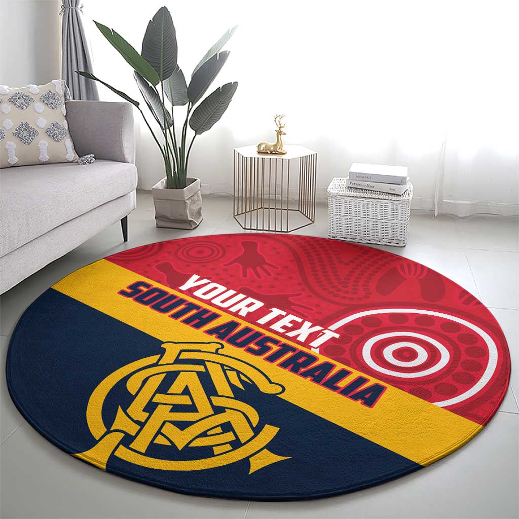 Custom South Australia Cricket Round Carpet Go Champions - Aboriginal Art