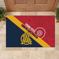 Custom South Australia Cricket Rubber Doormat Go Champions - Aboriginal Art