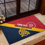 Custom South Australia Cricket Rubber Doormat Go Champions - Aboriginal Art