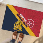 Custom South Australia Cricket Rubber Doormat Go Champions - Aboriginal Art