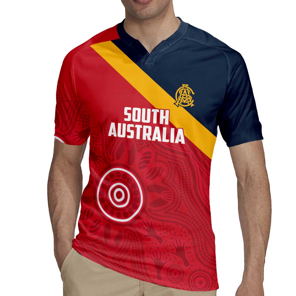 Custom South Australia Cricket Rugby Jersey Go Champions - Aboriginal Art