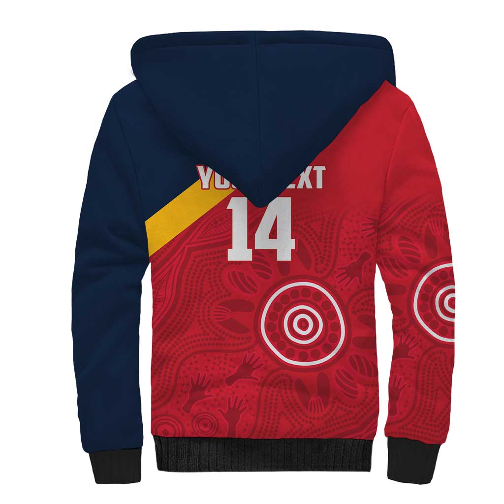 Custom South Australia Cricket Sherpa Hoodie Go Champions - Aboriginal Art