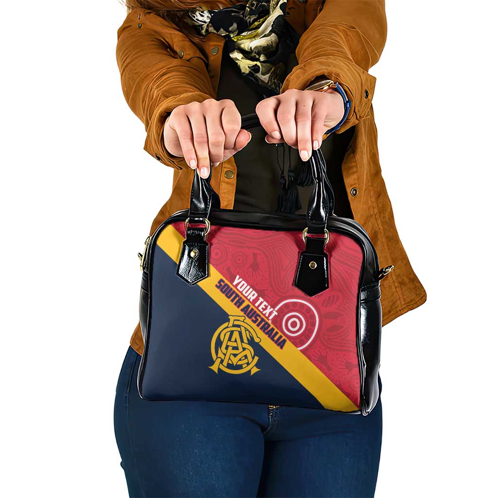 Custom South Australia Cricket Shoulder Handbag Go Champions - Aboriginal Art
