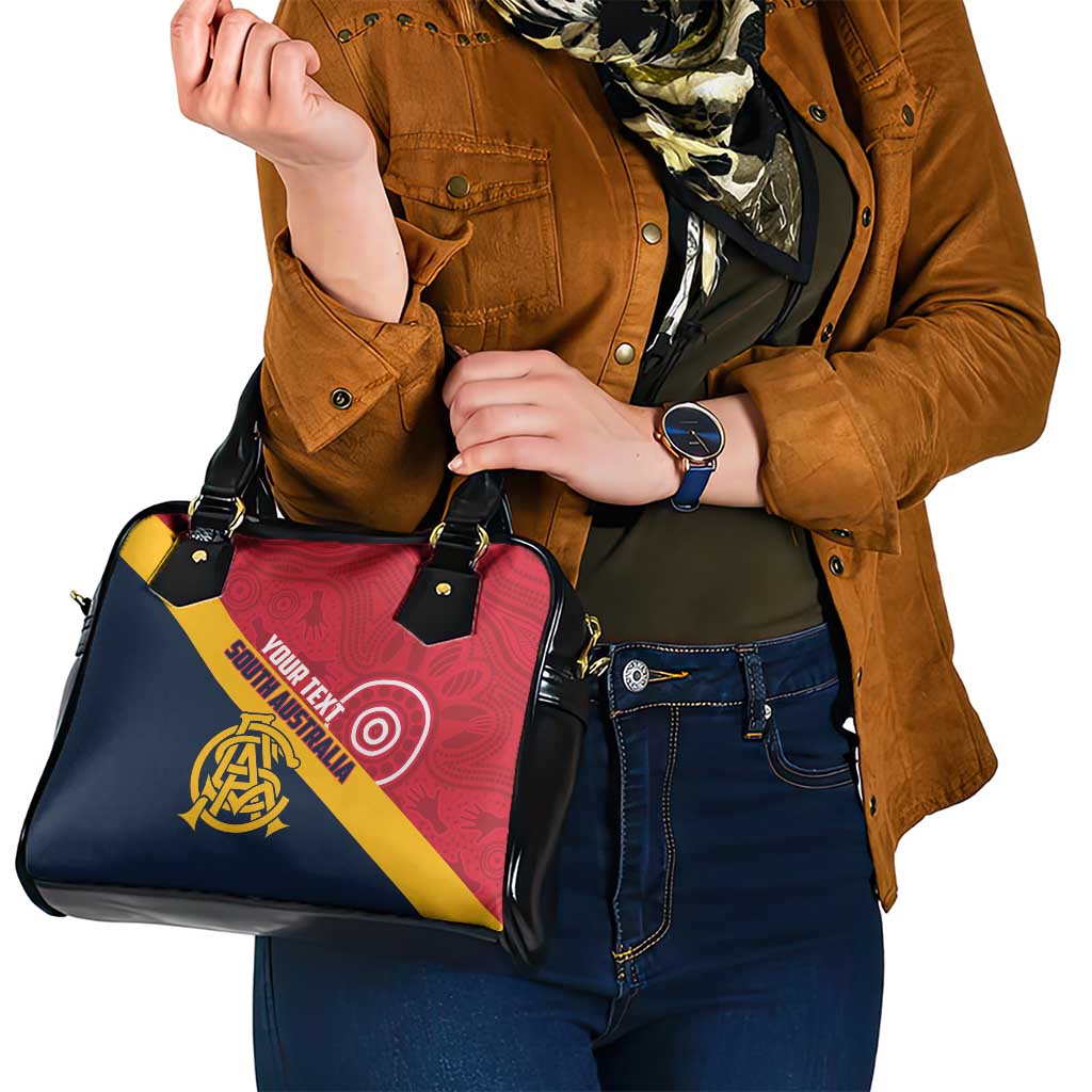 Custom South Australia Cricket Shoulder Handbag Go Champions - Aboriginal Art