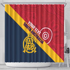 Custom South Australia Cricket Shower Curtain Go Champions - Aboriginal Art