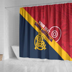 Custom South Australia Cricket Shower Curtain Go Champions - Aboriginal Art