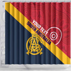 Custom South Australia Cricket Shower Curtain Go Champions - Aboriginal Art