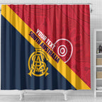 Custom South Australia Cricket Shower Curtain Go Champions - Aboriginal Art
