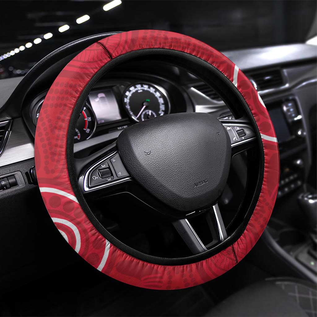 South Australia Cricket Steering Wheel Cover Go Champions - Aboriginal Art
