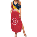 Custom South Australia Cricket Summer Maxi Dress Go Champions - Aboriginal Art