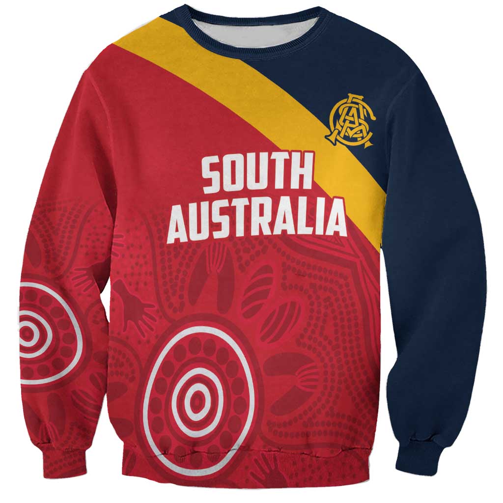 Custom South Australia Cricket Sweatshirt Go Champions - Aboriginal Art
