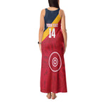 Custom South Australia Cricket Tank Maxi Dress Go Champions - Aboriginal Art