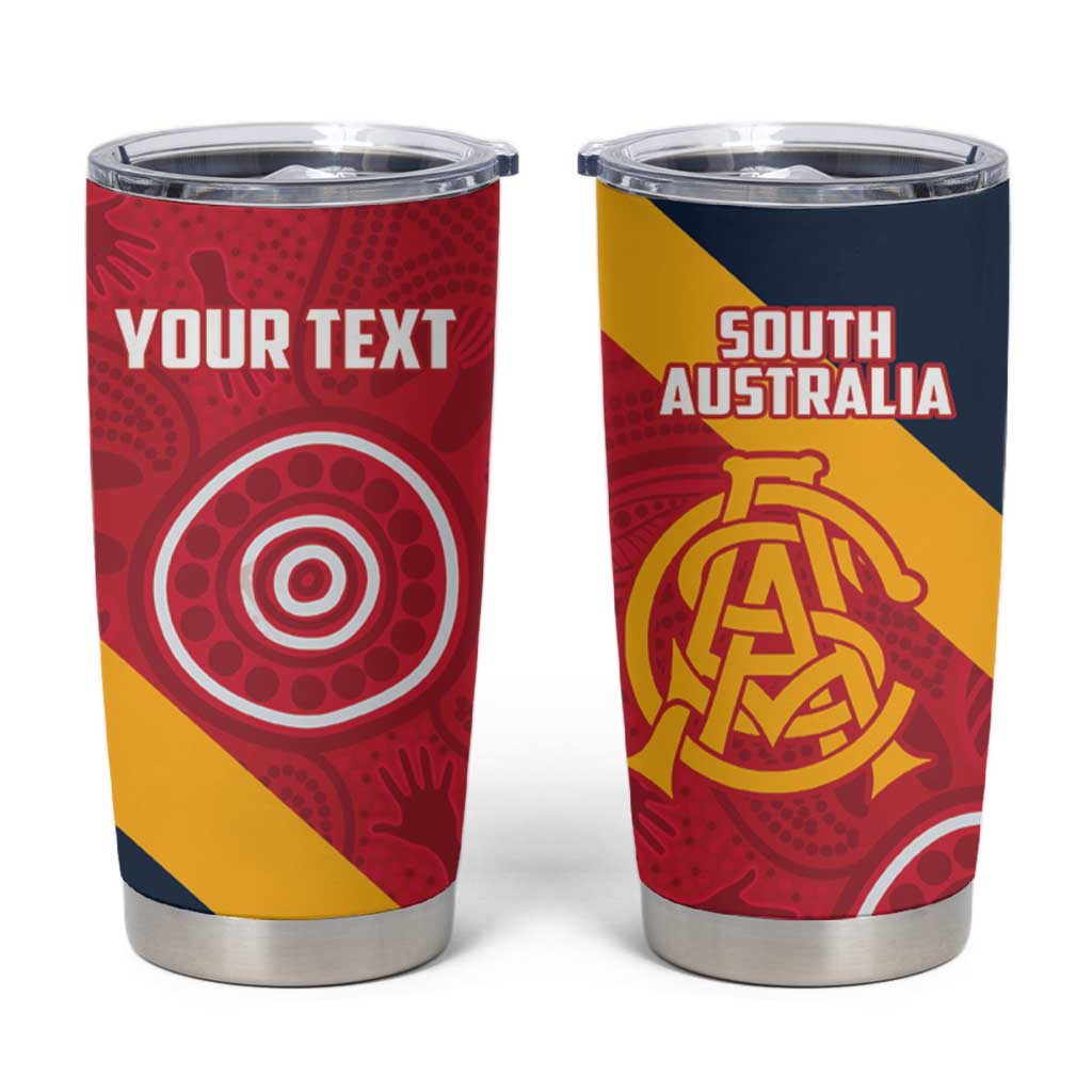 Custom South Australia Cricket Tumbler Cup Go Champions - Aboriginal Art