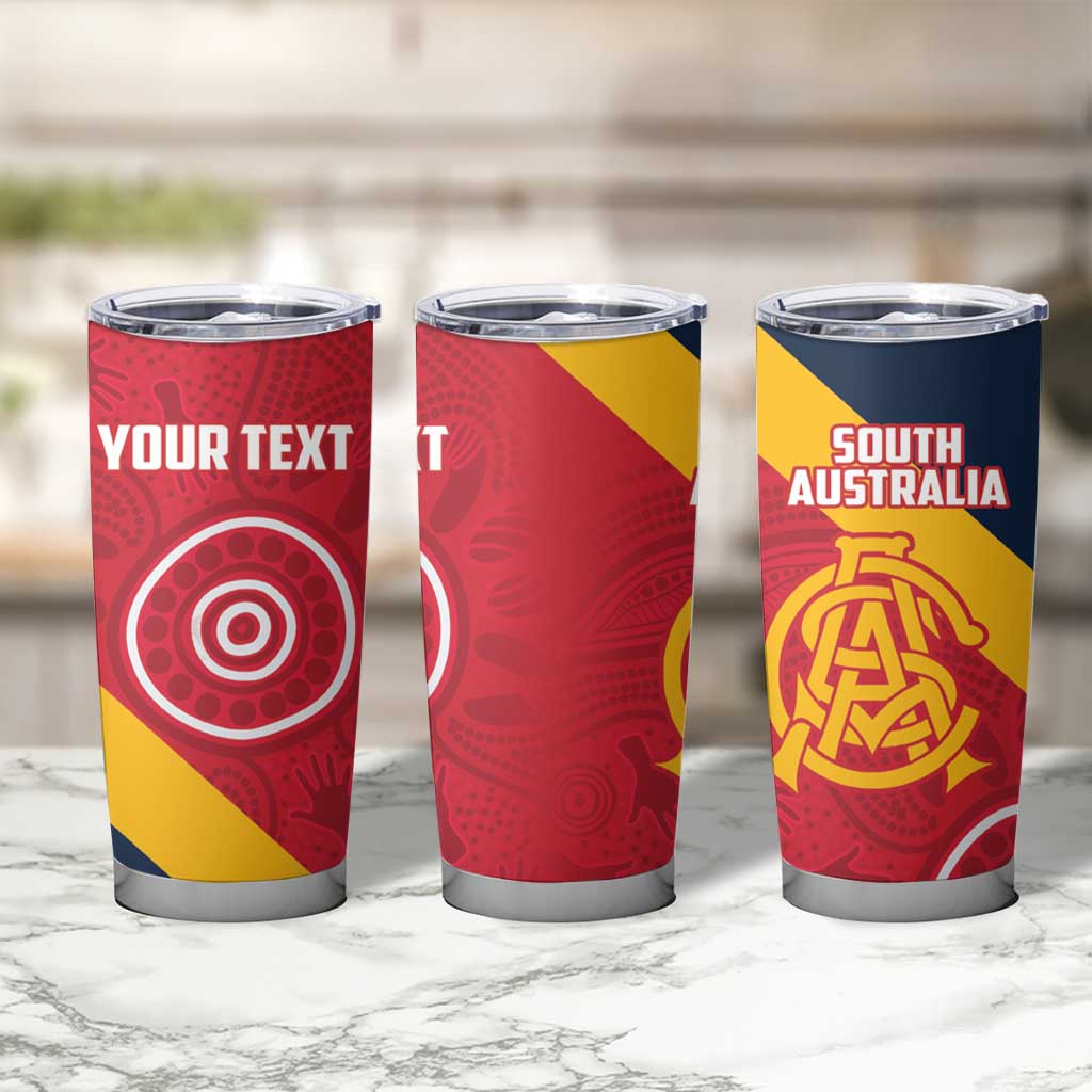 Custom South Australia Cricket Tumbler Cup Go Champions - Aboriginal Art
