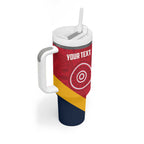 Custom South Australia Cricket Tumbler With Handle Go Champions - Aboriginal Art