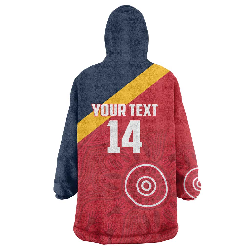 Custom South Australia Cricket Wearable Blanket Hoodie Go Champions - Aboriginal Art