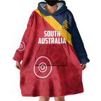 Custom South Australia Cricket Wearable Blanket Hoodie Go Champions - Aboriginal Art