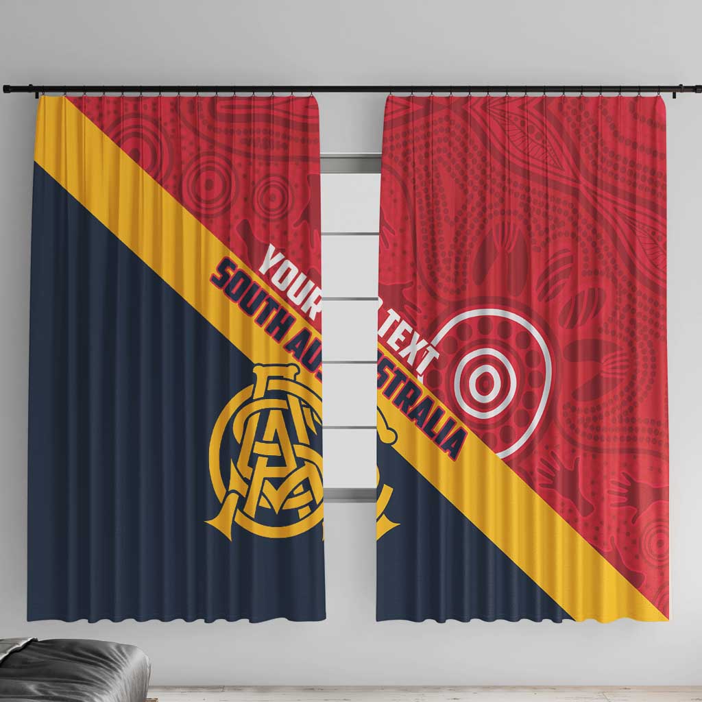 Custom South Australia Cricket Window Curtain Go Champions - Aboriginal Art