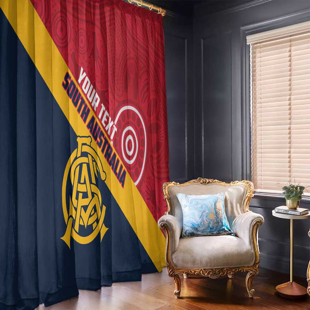 Custom South Australia Cricket Window Curtain Go Champions - Aboriginal Art