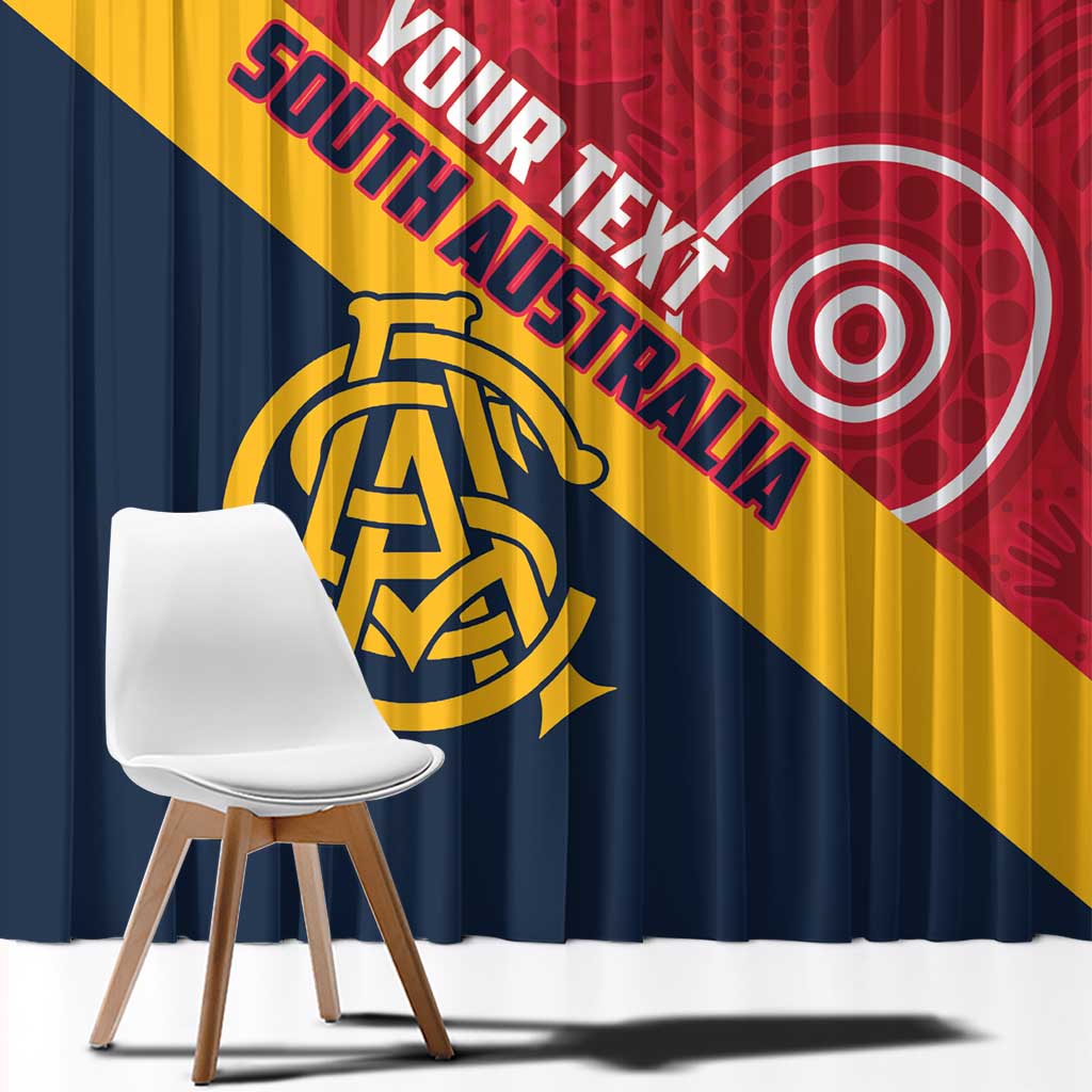 Custom South Australia Cricket Window Curtain Go Champions - Aboriginal Art