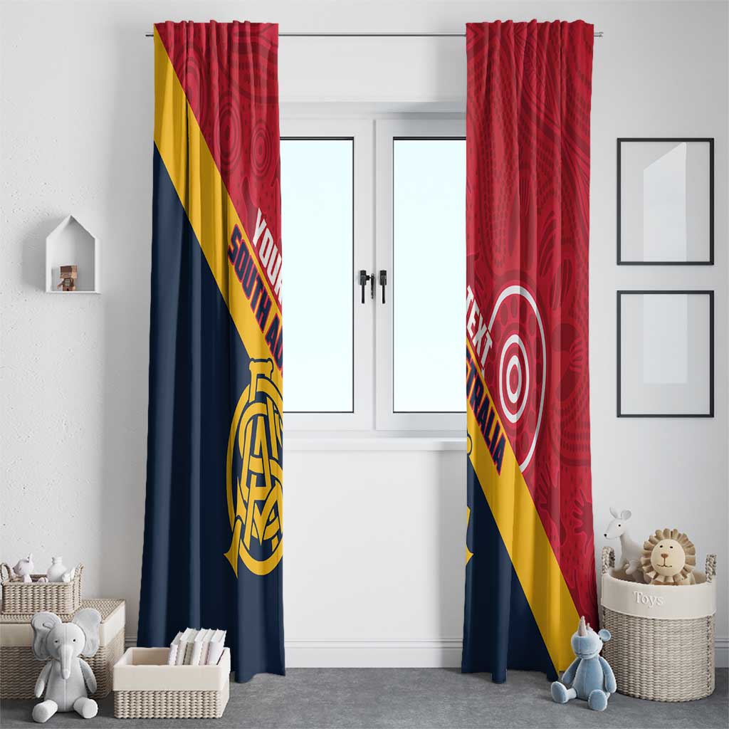 Custom South Australia Cricket Window Curtain Go Champions - Aboriginal Art