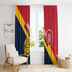 Custom South Australia Cricket Window Curtain Go Champions - Aboriginal Art
