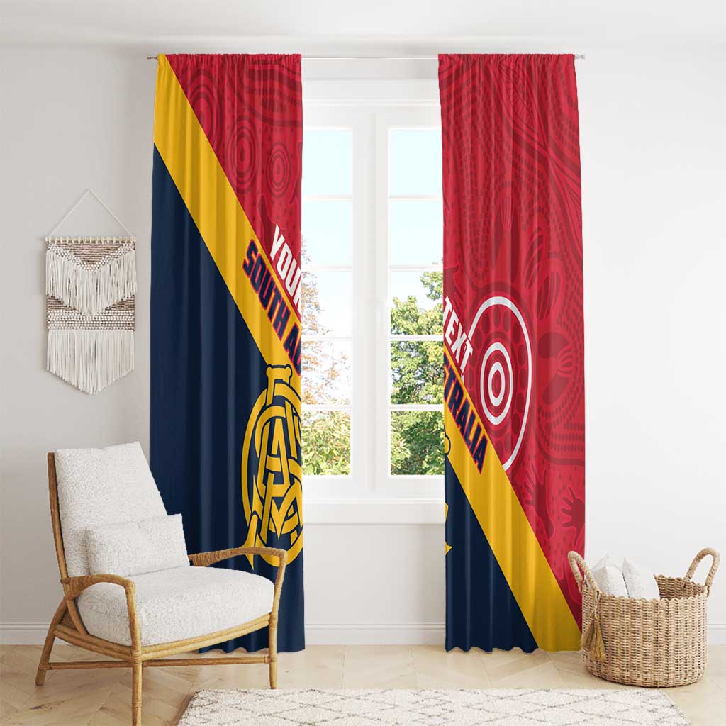 Custom South Australia Cricket Window Curtain Go Champions - Aboriginal Art