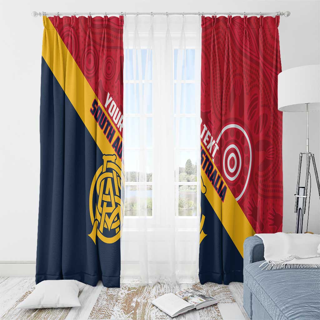 Custom South Australia Cricket Window Curtain Go Champions - Aboriginal Art