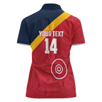 Custom South Australia Cricket Women Polo Shirt Go Champions - Aboriginal Art