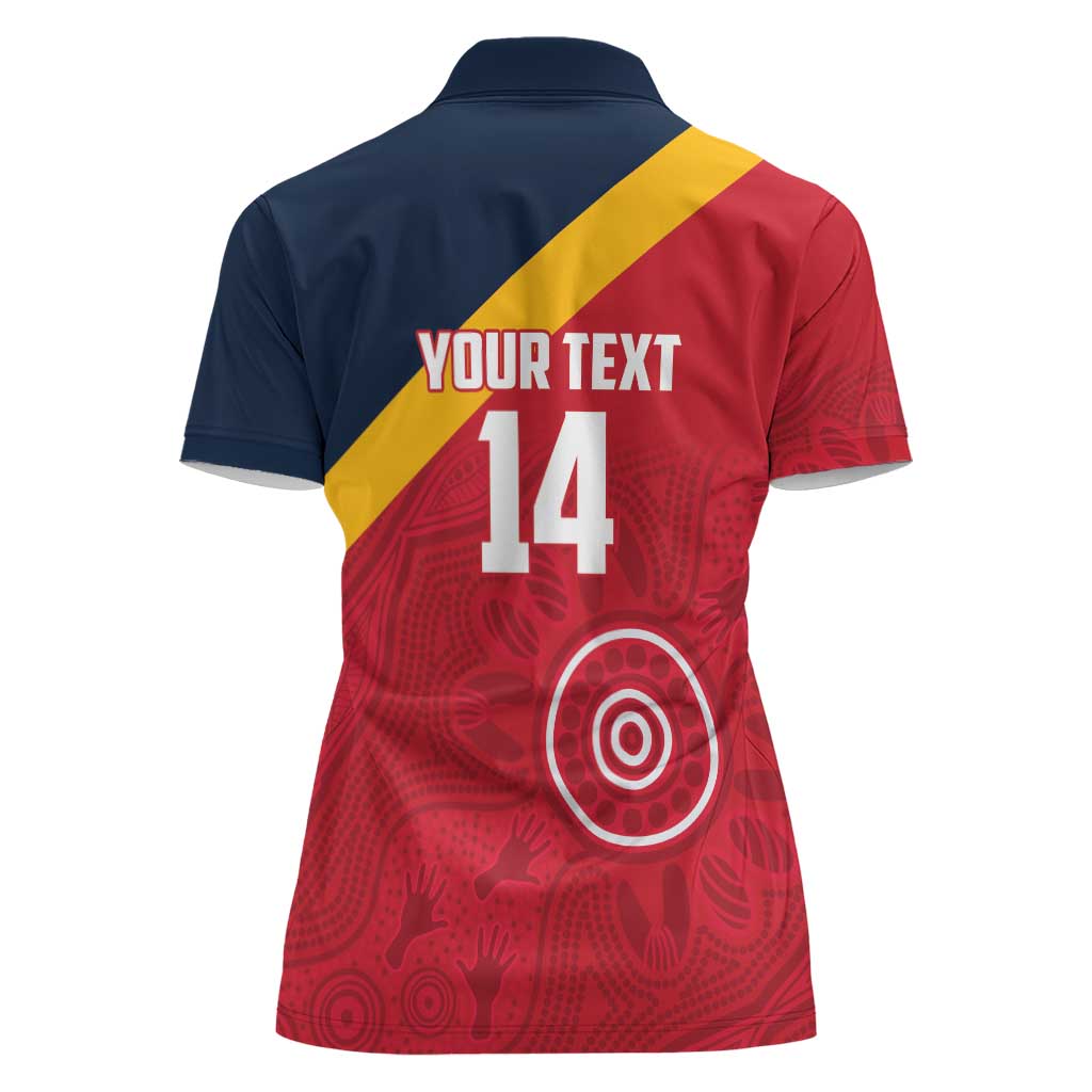 Custom South Australia Cricket Women Polo Shirt Go Champions - Aboriginal Art