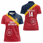 Custom South Australia Cricket Women Polo Shirt Go Champions - Aboriginal Art