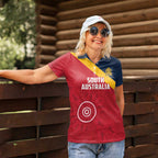 Custom South Australia Cricket Women Polo Shirt Go Champions - Aboriginal Art
