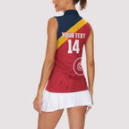 Custom South Australia Cricket Women Sleeveless Polo Shirt Go Champions - Aboriginal Art