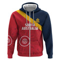 Custom South Australia Cricket Zip Hoodie Go Champions - Aboriginal Art