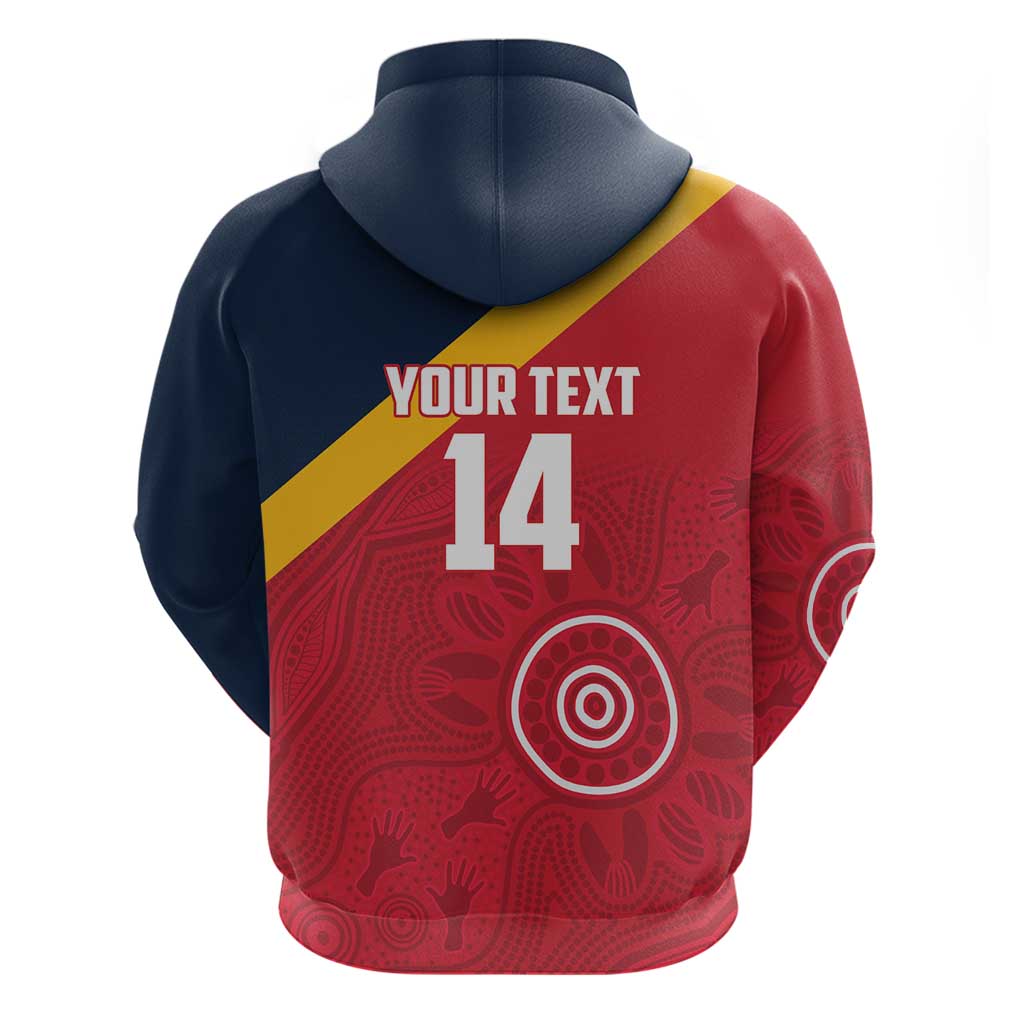Custom South Australia Cricket Zip Hoodie Go Champions - Aboriginal Art