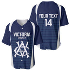 Custom Victoria Cricket Baseball Jersey Go Champions - Sporty Style